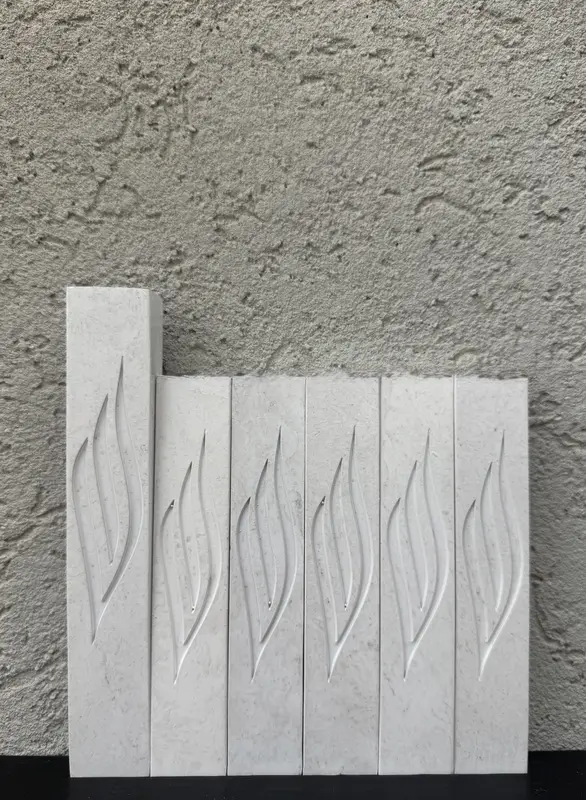 סט בתי מזוזה צבע שמנת 5+1