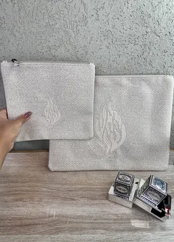 כיסויים דגם " האש שלי "אפור בהיר.