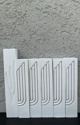 סט בתי מזוזה נדיר 5+1 לבן