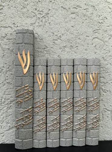 מארז בתי מזוזות 5+1 דגם כותל אפור